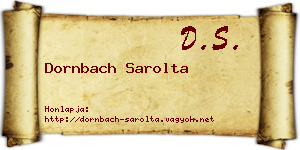 Dornbach Sarolta névjegykártya